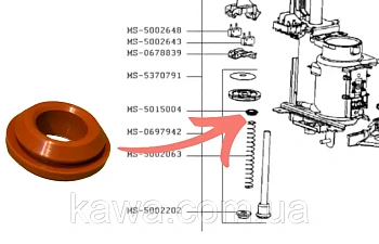 Прокладка бойлеру Krups аналог MS-5015004