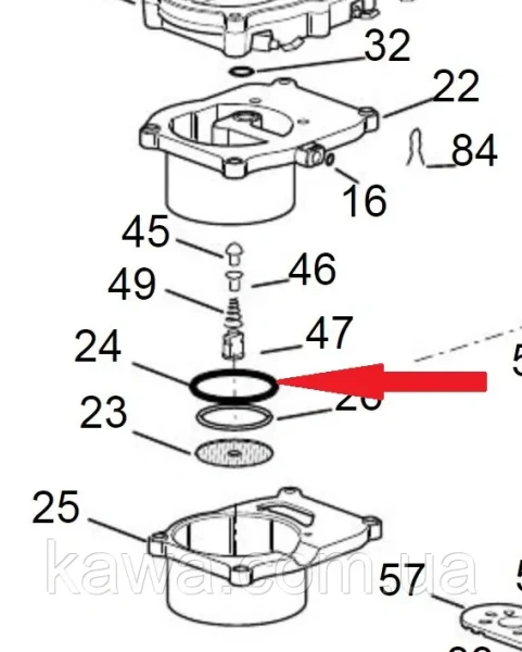 Ущільнювач 533218 56x45x5 мм Delonghi