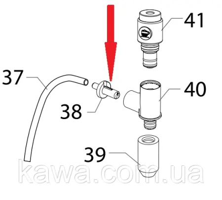 17001459 Перехідник для капучинатора Saeco 996530068727 