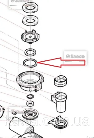 Прокладка фетрова в горизонтальну кавомолку Philips Saeco 140360500 